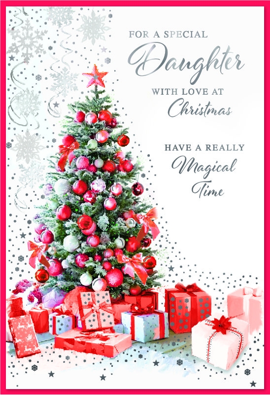 XMAS CARDS,Daughter, Christmas Tree & Presents [Packs Only]