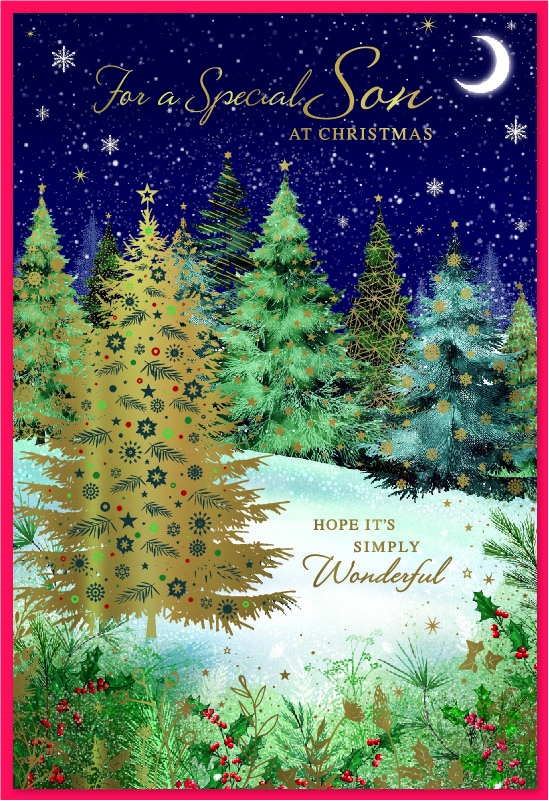 XMAS CARDS,Son, Moonlight Forest [Packs Only]