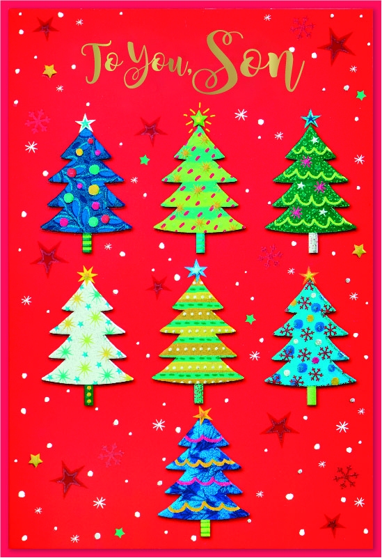 XMAS CARDS,Son, Christmas Trees [Packs Only]