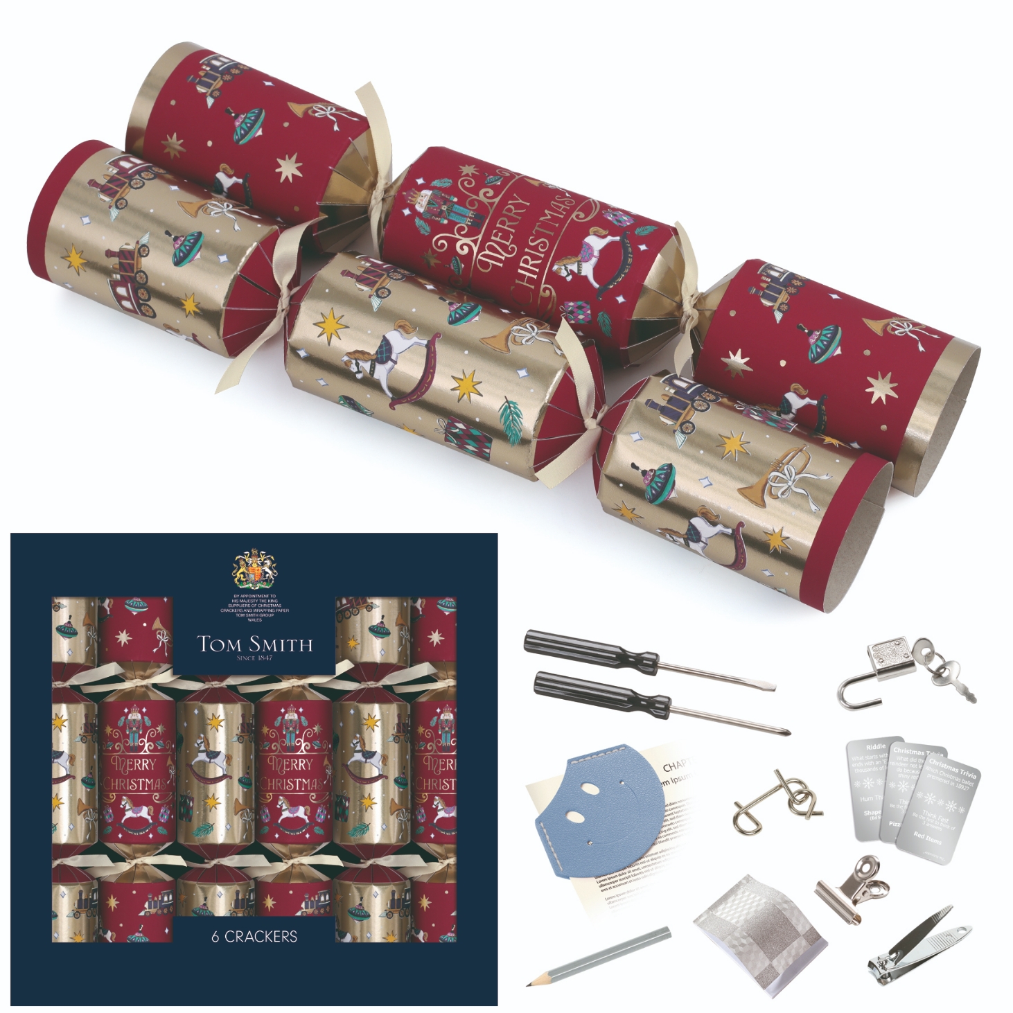 CRACKERS,35cm Toy Box Traditions 6`s