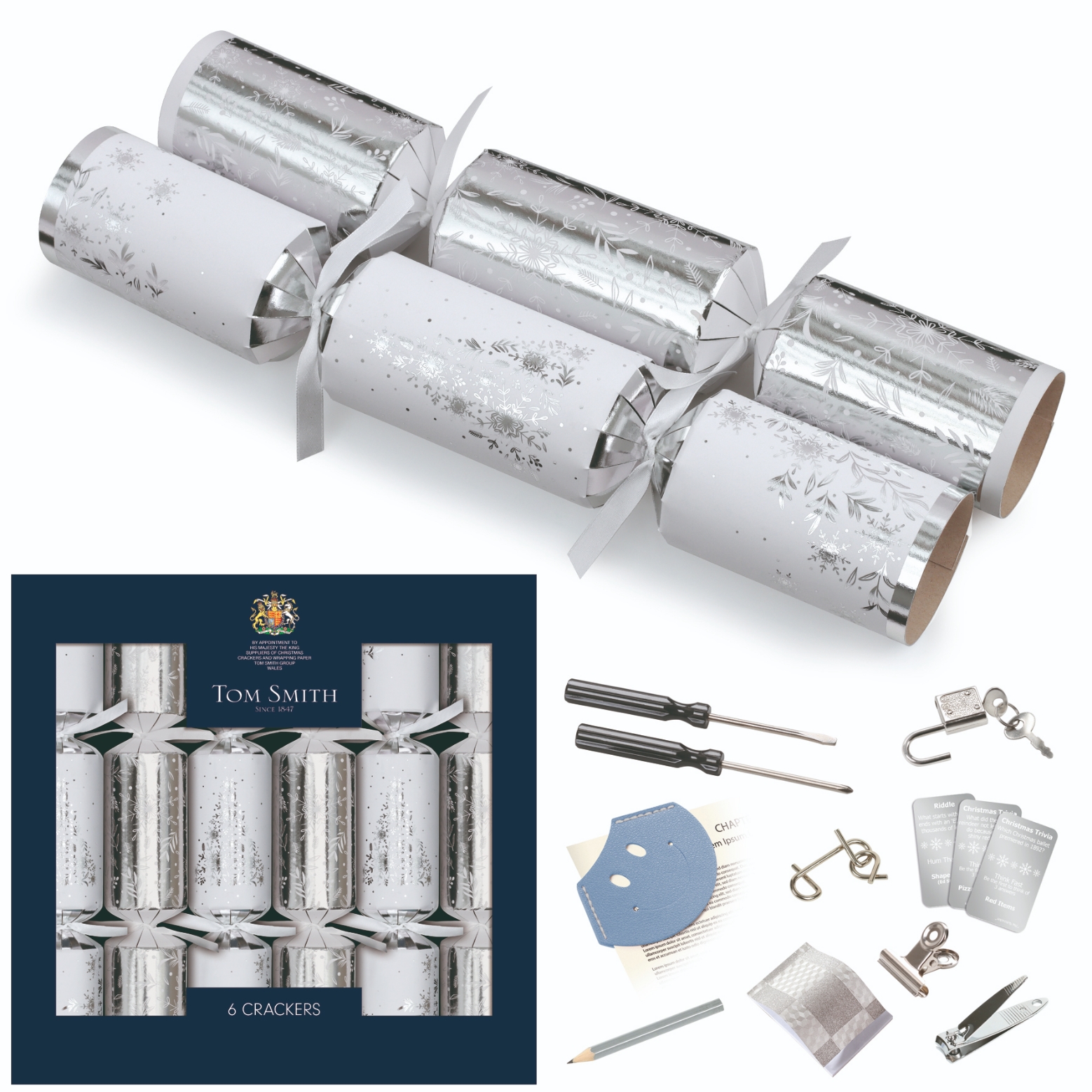 CRACKERS,35cm Silver 6`s