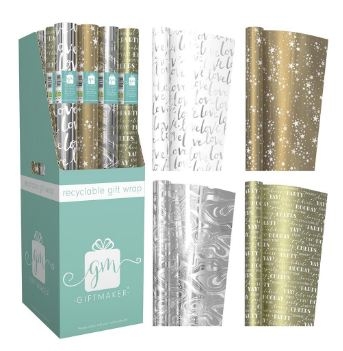 ROLLWRAP,1.5m,Luxury Foil Celebrations [Packs Only]