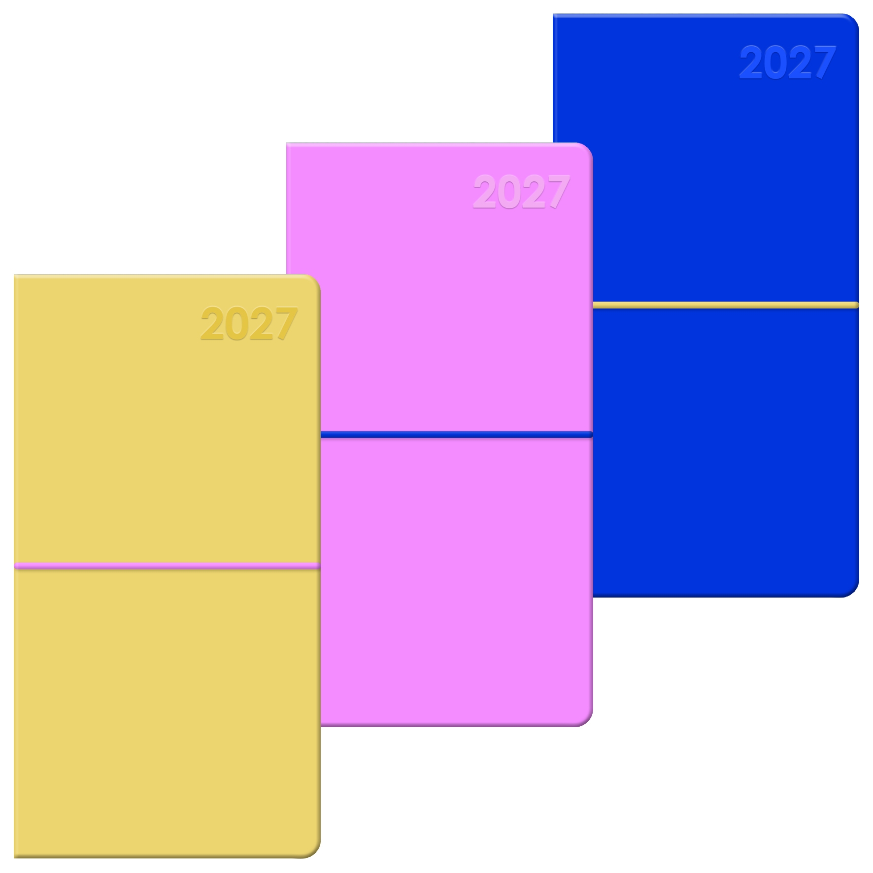 DIARY, Slim Week To View Pastel Moleskin 2027 3 Assorted [Packs Only]