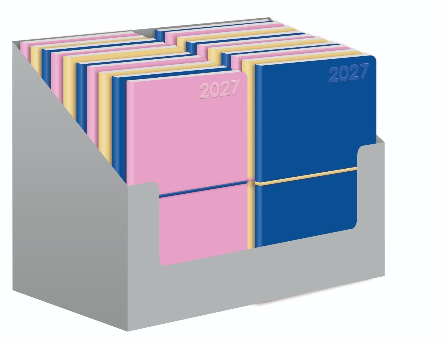 DIARY, Slim Week To View Pastel Moleskin 2027 3 Assorted [Packs Only]