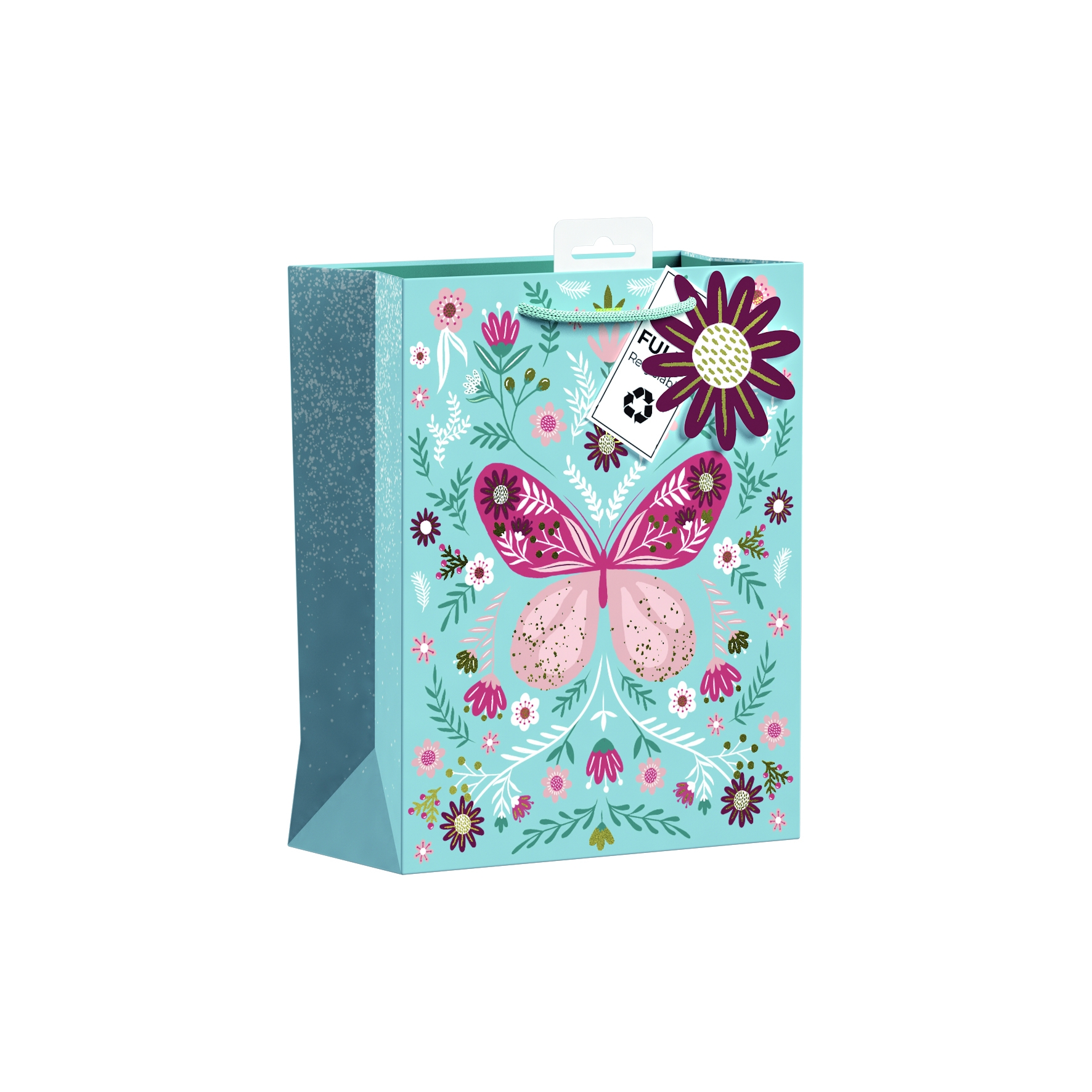 GIFT BAG,Butterfly Floral (Medium) [Packs Only]