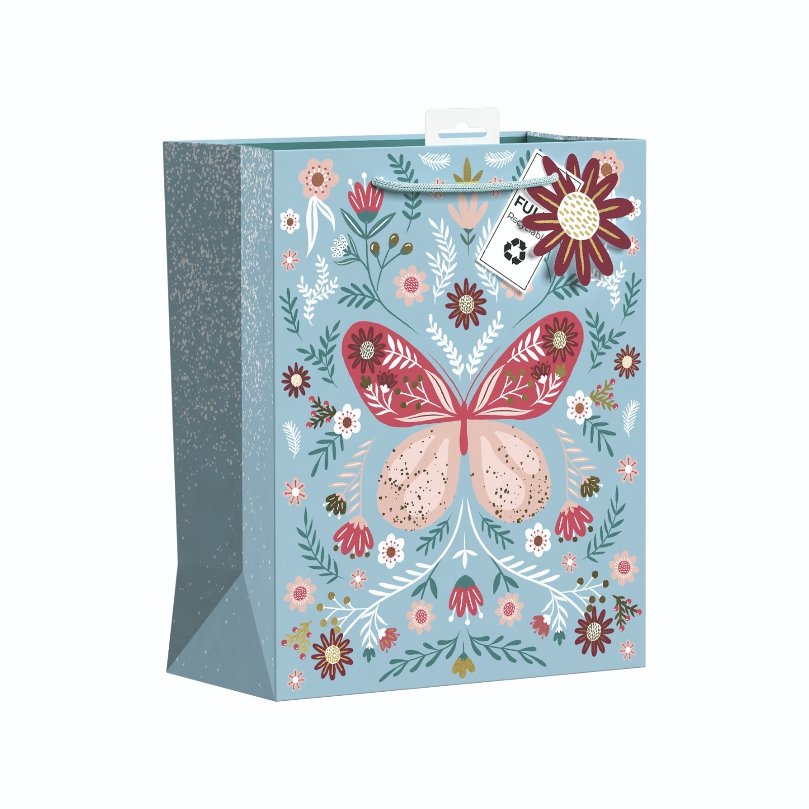 GIFT BAG,Butterfly Floral (Large) [Packs Only]