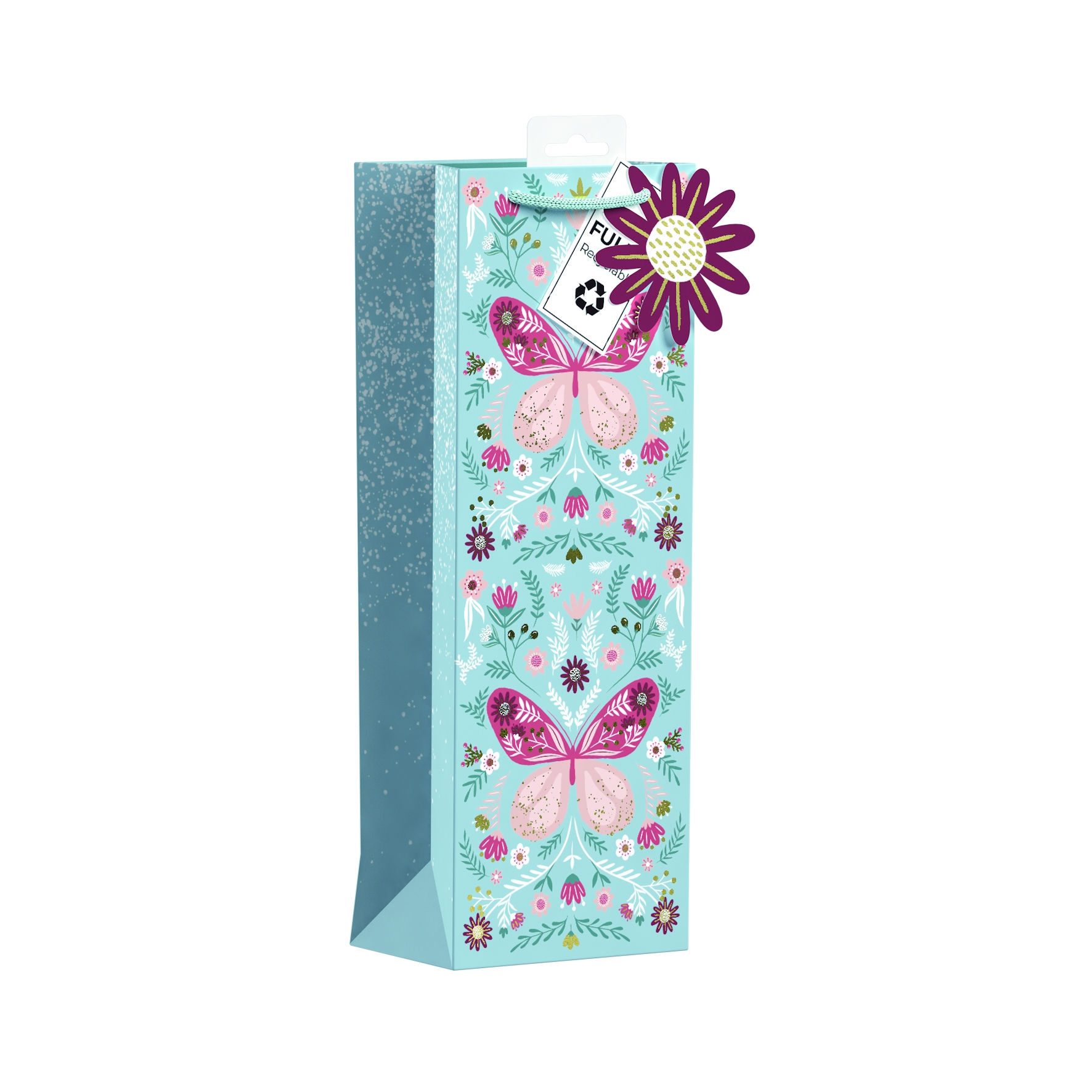GIFT BAG,Butterfly Floral (Bottle) [Packs Only]
