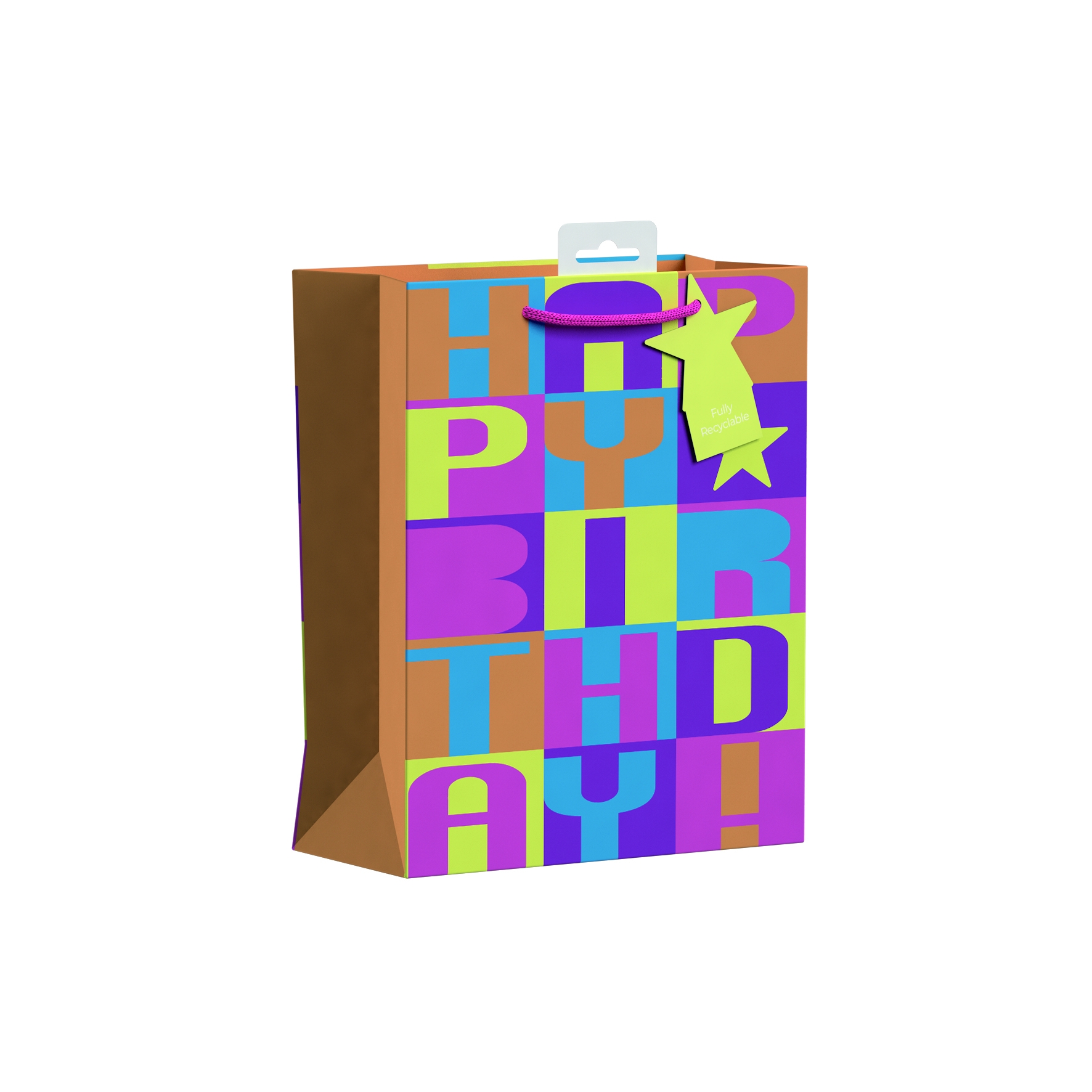 GIFT BAG,Neon Block Text (Medium) [Packs Only]