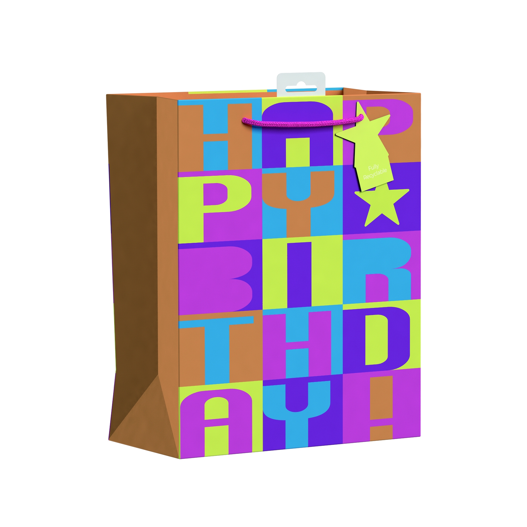 GIFT BAG,Neon Block Text (Large) [Packs Only]