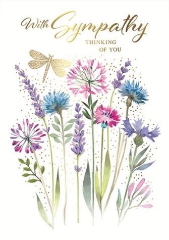 SYMPATHY CARDS, Flowers & Butterflies [Packs Only]