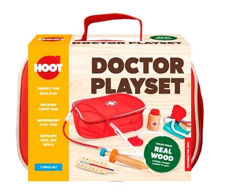 WOODEN DOCTORS PLAY SET, 7 Piece [Splittable]