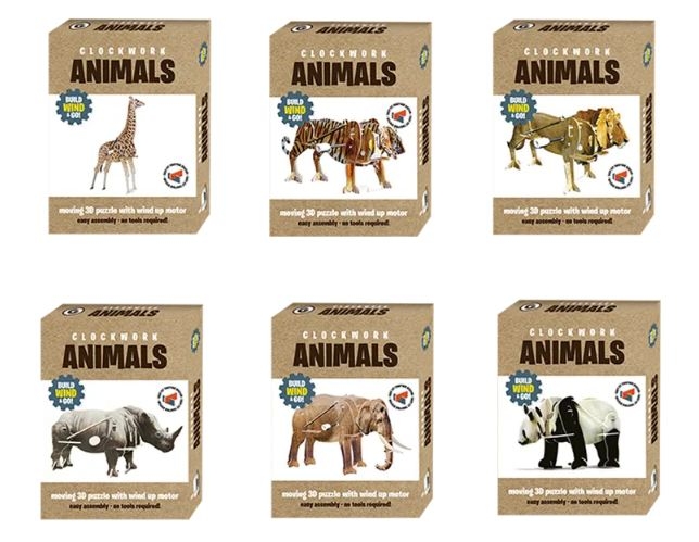 CLOCKWORK ANIMAL, 6 Asst miniture build your own 5+ [Packs Only]