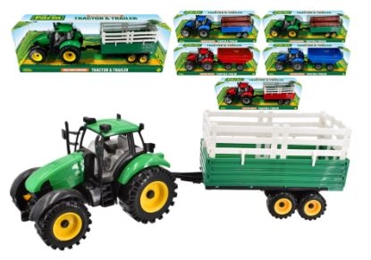 TRACTOR & TRAILER,Friction 38cm,6 Assorted,Bxd