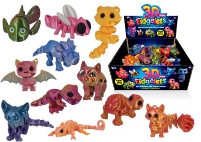 3D FIDGELETS,Mini, Articulated For Fidgety Fun! 11 Assorted CDU [Packs Only] TY4750