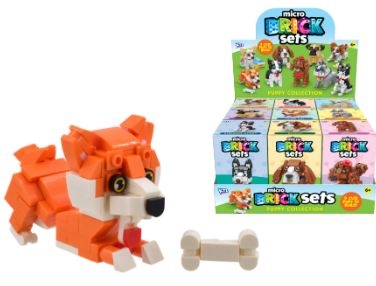 MICRO BRICK SET,Puppy Collection 9 Assorted Boxed CDU [Packs Only]