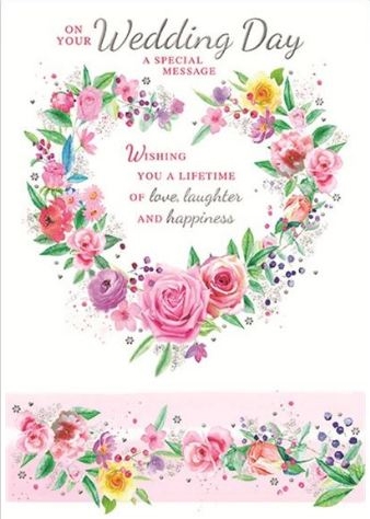 WEDDING DAY CARDS, Flower Heart [Packs Only]