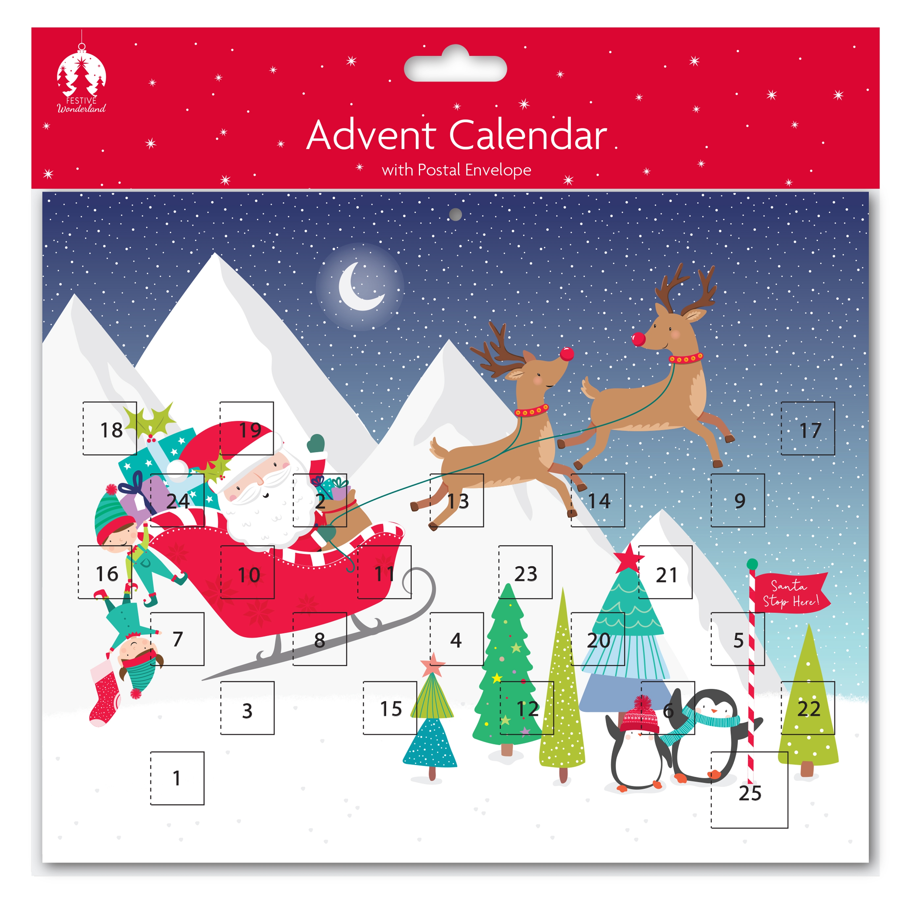 ADVENT CALENDAR,Cute Santa [Packs Only]